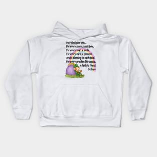 Leprechaun Rainbow Irish Prayer Kids Hoodie